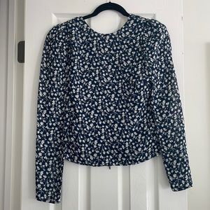 Reformation Long Sleeve Floral Top